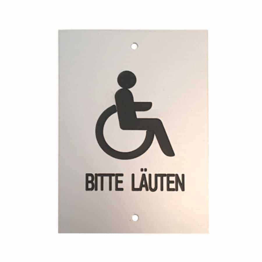 Schild Rollstuhl Symbol Bitte Lauten Stempel Lobenhofer E U