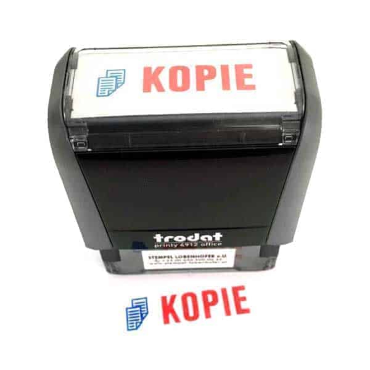 Trodat Printy 4912 Kopie Symbol Zweifarbig Stempel Lobenhofer E U