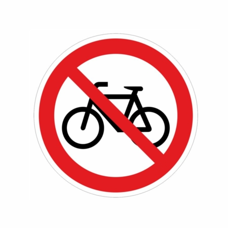 Verbotsaufkleber.Fahrrad verboten