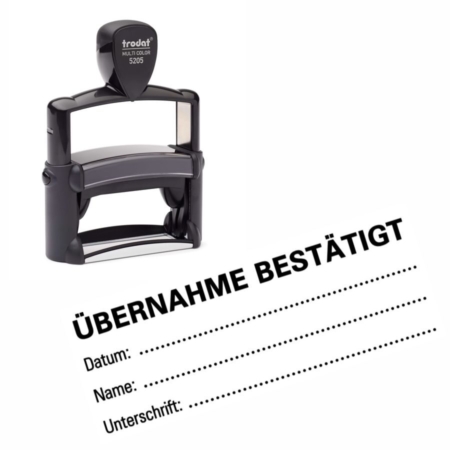 5205.übernahme bestätigt.stempelplatte