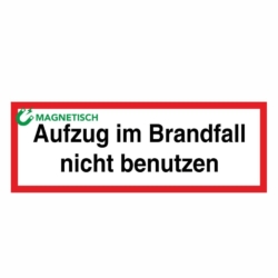 Aufkleber.AufzugimBranfallenichtbenutzen.magnetisch.295x104