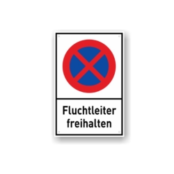 SCHILD.Fluchtleiter freihalten.200x300x3